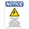 Signmission OSHA Notice Sign, 10" H, 7" W, Rigid Plastic, Electric Shock Hazard Sign With Symbol, Portrait OS-NS-P-710-V-11641 - alternate 1